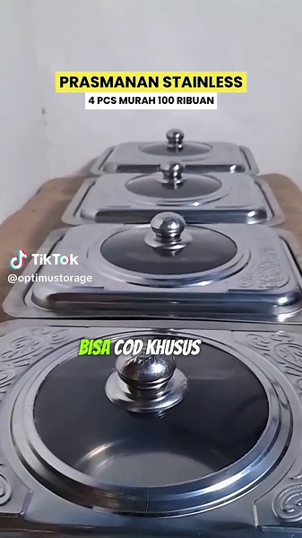 Paket Prasmanan Stainless 4 Pcs Murah dan Estetik