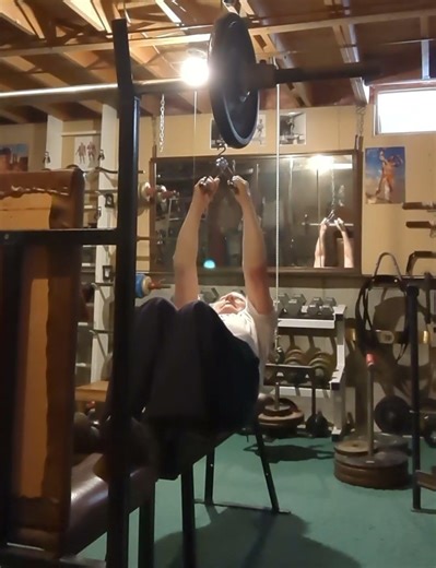 Back Exercise: Supine Overhead Close Grip Pulley Row #backworkout #fitness #homegym