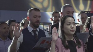 New Canadians celebrate after citizenship ceremony