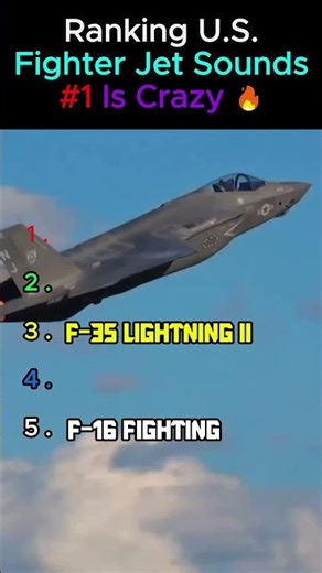 Ranking U.S. Fighter Jet Sounds #1 Is Crazy 😳 #shorts