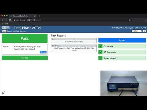 Testing HDMI Cables Using the Advanced Cable Tester v2