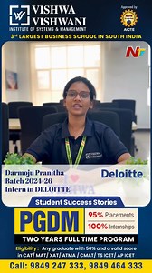 Contact - 9849247333, 9849464333 "Build your future with Hyderabad’s leading PGDM college – Vishwa Vishwani. ✅ Dual Specializations | MNC Internships ✅ Infosys Springboard Case Studies 💼 95% Placement Record 🎓 Admissions Open – Apply for PGDM 2025!" #Vishwavishwani #PGDM #NTVTelugu | Ntv Telugu