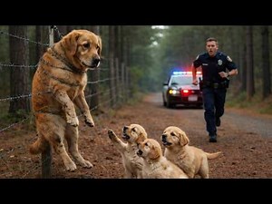 These Puppies Led a Police Officer to Their Trapped Mother