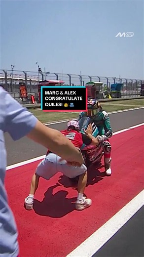 The 2026 #Moto3 World Champ celebrating with the Marquezs 🫂👑 #IndonesianGP🇮🇩 #MotoGP