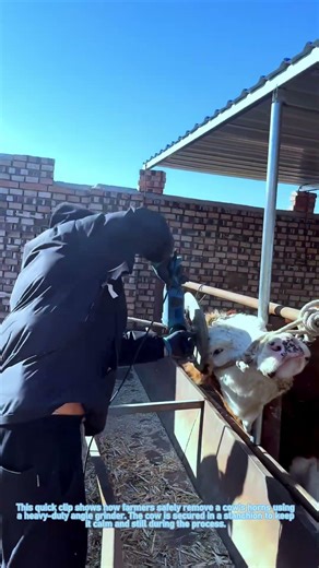 Why Farmers Cut Cow Horns With Grinders