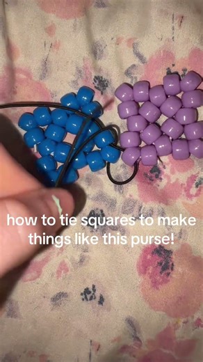how to tie squares to make kandi purse!!! #kandi #kandibeads #jewelry #beadbracelets #beads