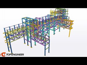 29_Pipe rack in Tekla Structures