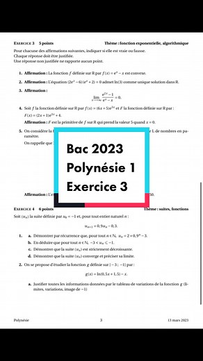 Bac 2023 | Polynésie (Jour 1) | Exercice 3 ✅ #maths #spémaths #mathsexpertes #lycée #terminale #bac #bac2023 #révisions #mention #annales #polynésie #exercice #corrigé #fyp #foryou #foryoupage #pourtoi #polynésie #fonctions #python