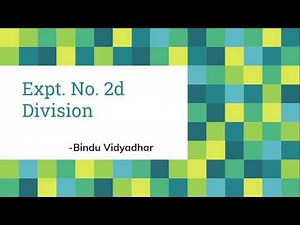 8051 assembly program for division (Expt. No. 2d:Division)