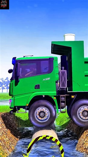 Truck Stuck in Deep Mud | Offroad Rescue Challenge 🚛💥 #truck #mudrunner #shorts