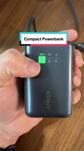 A tiny but mighty powerbank with a retractable usbc cord #powerbank #anker #battery #fastcharging #tiktokshopcreatorpicks