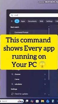 Hidden Windows Command Shows EVERYTHING Running! #shorts