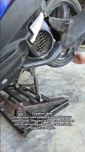 DIY Motorcycle Paddock Stand: Build Your Own Bike Lift for #shorts #MotorcycleDIY #PaddockStand