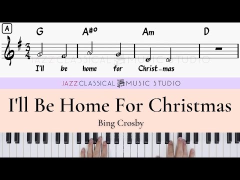 I'll Be Home For Christmas - Bing Crosby | Piano Tutorial (EASY) | WITH Music Sheet | JCMS