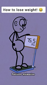 How to lose weight! 😂 . . . . . . . . . . #animation #memes #trending #cartoon #foryoupage #america | Pixeltoon Animation