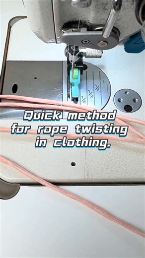 WHOLEHEARTED Sewing Tutorials & Tools on Instagram: "Quick method for rope twisting in clothing.#Wholeheartedapparel#SewingMachineRepair #SewingPartsSupplier #SewingMachineAccessories #IndustrialSewingMachine #SewingPartsShop #QualitySewingParts #SewingMachineTechnician #ReliablePartsSupplier #OEMSewingParts #SewingToolsAndParts #SewingMachineFix #ProfessionalSewingRepair #HighQualityMachineParts #SparePartsForSewing #SewingWorkshopTools #SewingTechTips #TextileMachineRepair #FactoryMaintenanceS
