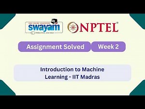 Introduction To Machine Learning Week 2 || NPTEL ANSWERS | My Swayam | #nptel #nptel2026 #myswayam