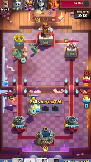 x2 Clone and skelly giant op #clashroyale