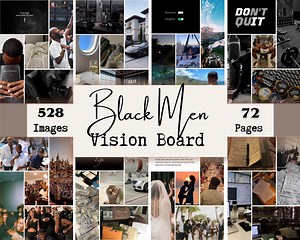 Black Men Vision Board Kit, 2026 Vision Board, Vision Board Printable Images, Vision Board Template, Words and Affirmations, Gift for Him - Etsy
