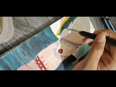 Shiv parvati ji painting #gouache #drawing