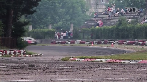European Drift Race Crash into Barrier