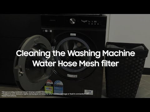 Cleaning the Water Hose Mesh Filter of your Samsung Bespoke AI Washing Machine | Samsung