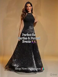 Elegant Black Evening Gown ✨ | Stunning Sparkle Dress for Parties & Formal Events #shorts