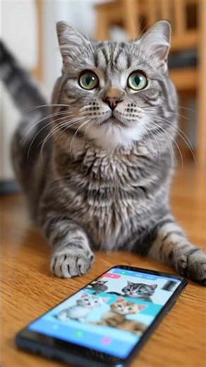 cat using the phone without permission #funnycat