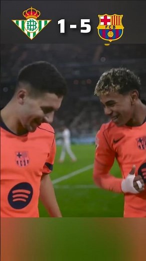 Real Betis vs Barcelona 3-5 highlights #football #youtube #shorts