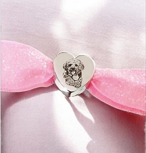 Pawprint, Fingerprint, Handprint Gift, Engraved Personalised European Charm (fit Pandora) - Etsy