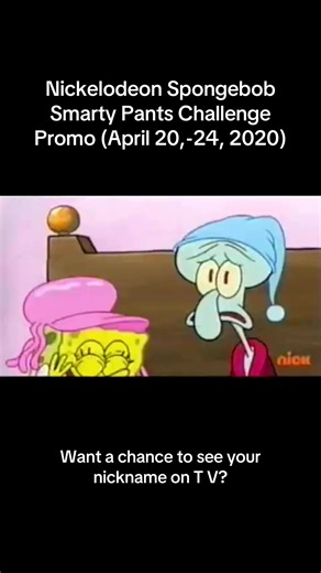 Nickelodeon Spongebob Smarty Pants Challenge Promo (April 20,-24, 2020)