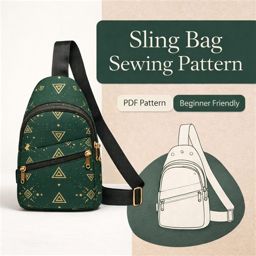 Sling Bag Sewing Pattern PDF | Beginner Crossbody Sling Bag | Easy Small Bag Pattern | Instant Download - Etsy Canada