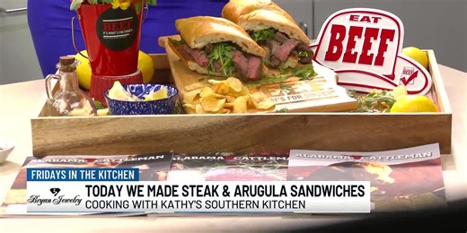 Let's Dish it Up: Foot Long Steak & Arugula Sandwich