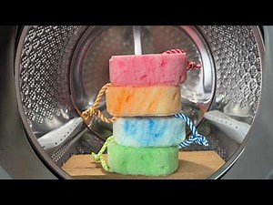 Experiment - Bath Sponges in a Washing Machine