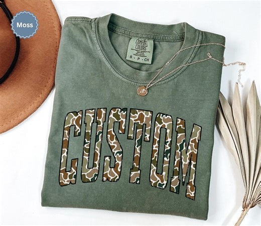Comfort Colors® Custom Camo Shirt, Camouflage Shirt, Deer Hunting Shirt, Duck Hunting, Hunting Season, Camo Sweatshirt, Hunting Lover Gift - Etsy