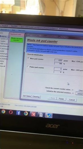 Epson L3110,L3150 two light blinking software reset #epson #epsonl3150 #epsonreset #youtubeshorts