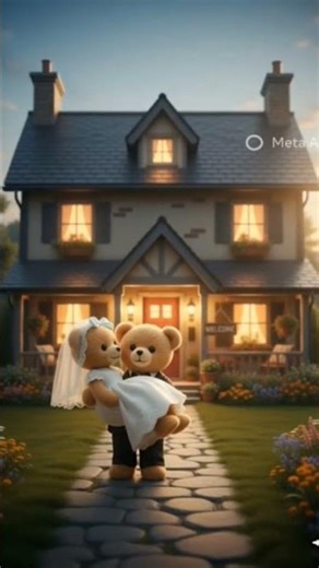 Beautiful teddy bear Love story ❤️. # Ai teddy bear love story, animated shorts #humanform #alternat