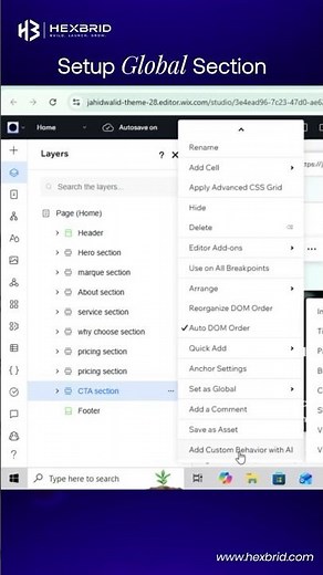 How to Set Up Global Sections in Wix Studio (Step-by-Step Guide)