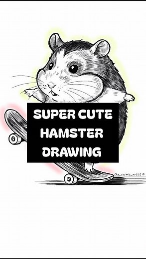 How to draw hamster 🐹| PENCIL ART
