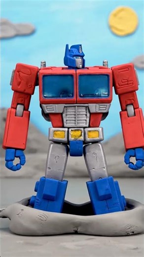 Optimus Prime Claymation Transformation 🤖 | Satisfying Stop Motion #shorts