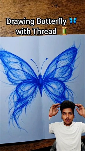 🦋 Beautiful Blue Butterfly Drawing | Easy Art Tutorial ✨ #viral #art #shorts