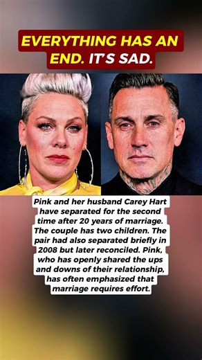 The End of a 20-Year Love Story! Pink and Carey Hart Split for the Second Time