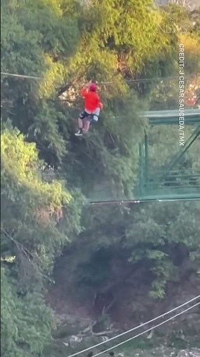 Terrifying zipline accident | Boy survives 12-metre plunge! #shorts