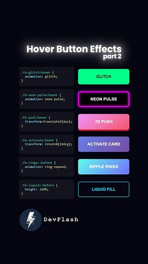 Hover Buttons Effect in HTML and JavaScript