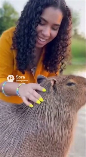 Bathing the capybaras