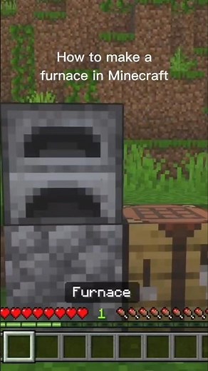 How to make a furnace in Minecraft. #minecraft #mctutorial #fyp #shorts #gaming