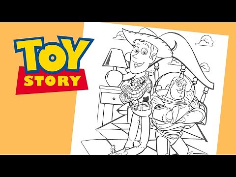 Toy Story Coloring Woody and Buzz Lightyear | Coloring Pages | Art | Color with Markers | Ohuhu