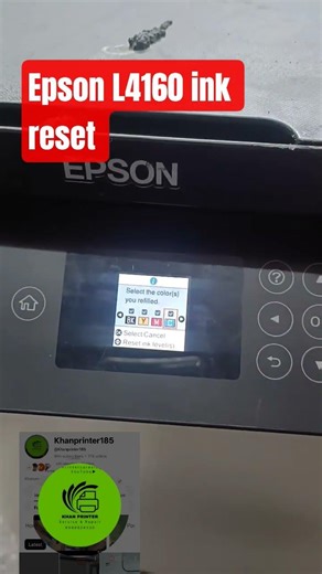 Epson L4160 #Reset​ ink Levels ✅Nozzle check power Cleaning(WiFi printer)#trending #viral #shorts