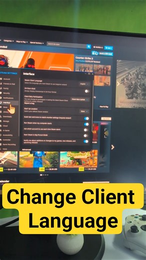 Steam Change Client Language #Steam #SteamLanguage #SteamSettings #SteamTutorial #PCGaming #Gaming