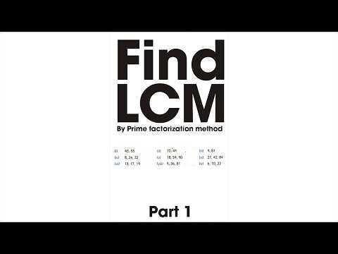 LCM by Prime Factorization Method